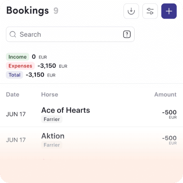 Finance Bookings
