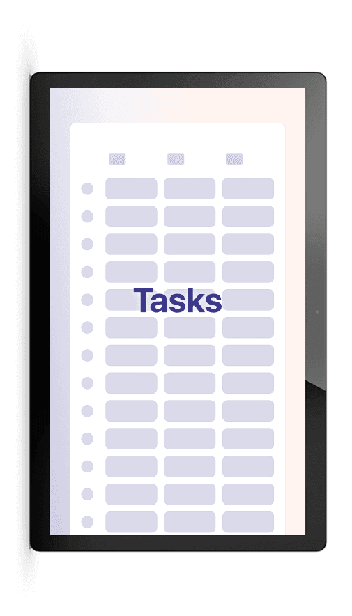 Task screen mockup