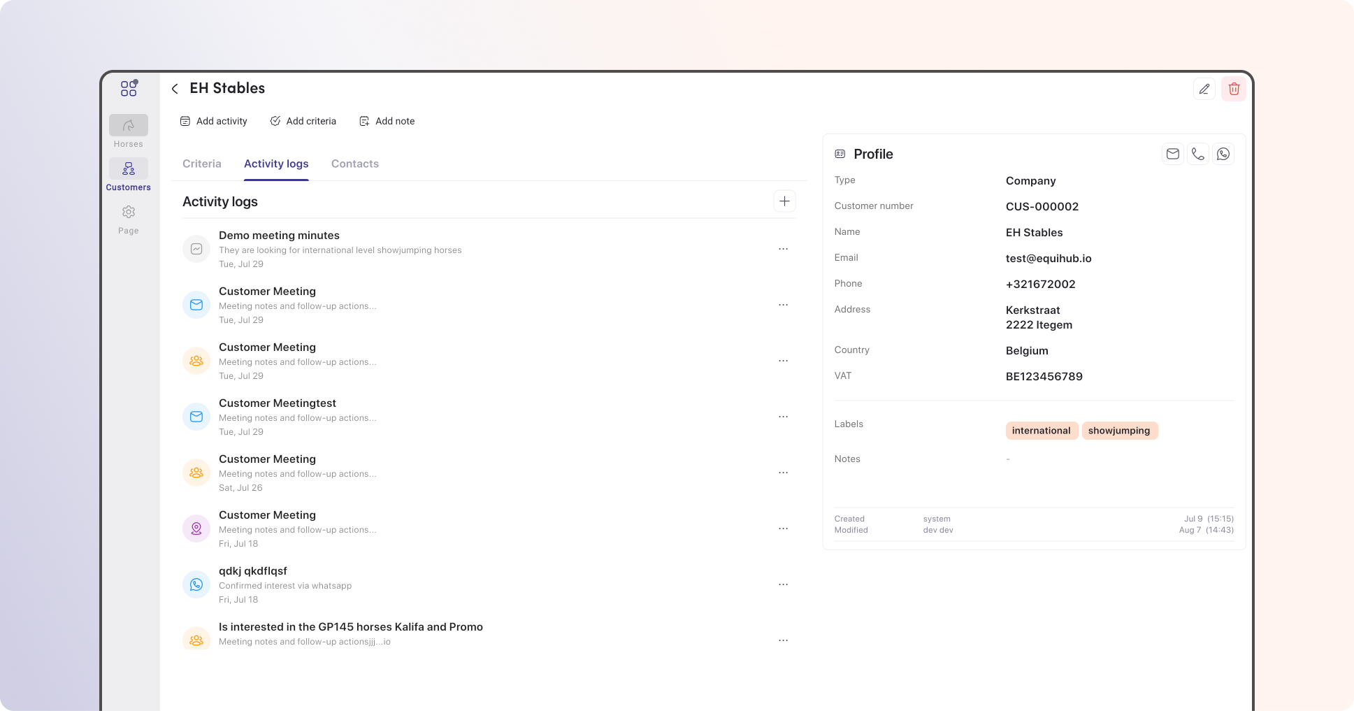Equihub CRM